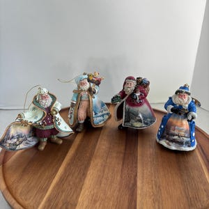 Thomas Kinkade Santa Ornaments: Ashton-Drake Heirloom Collection, Set of 4