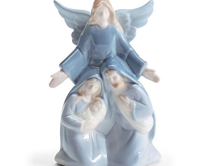 Blue and White Ceramic Nativity Figurine