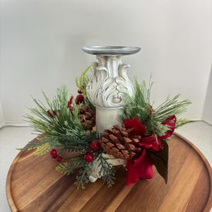 Vintage Christmas Candle Holder Decor