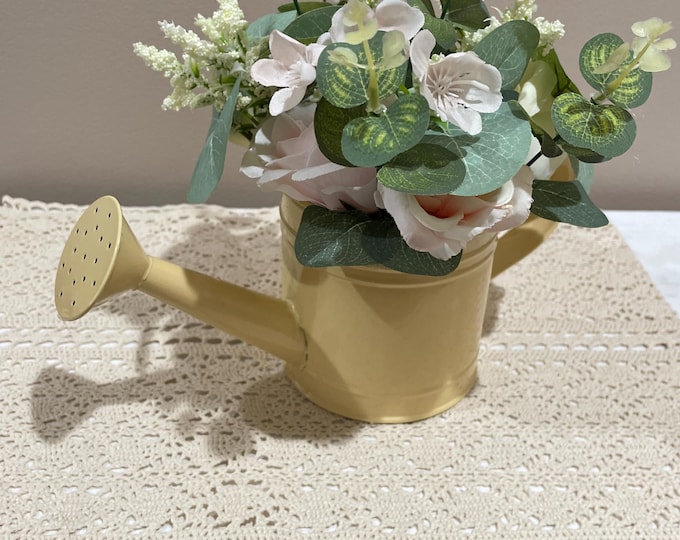Watering Can Table Floral Arrangement