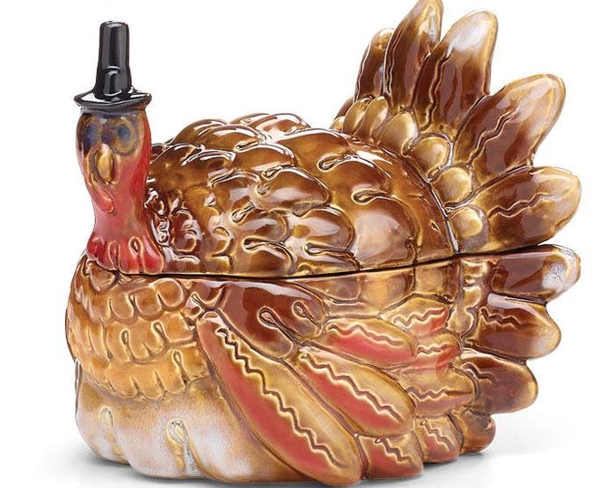 Thanksgiving Fall Turkey Canister Cookie Jar