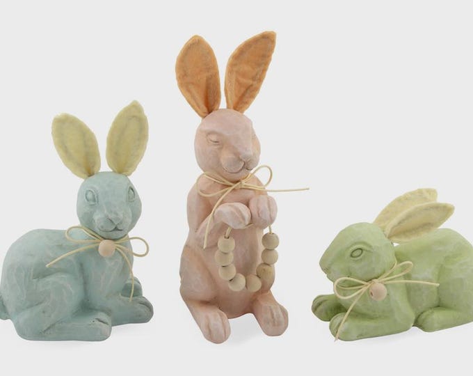 Easter Bunny Spring Table Decor - Set of 3