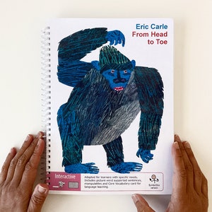 From Head To Toe Eric Carle interactive adapted children&#39;s book disability learning needs PCS SymbolStix AAC