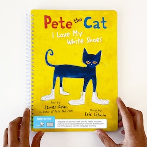 Ich liebe meine weißen Schuhe Pete der Kater angepasst Kinderbuch Behinderung Lernbedarf KS SymbolStix AAC