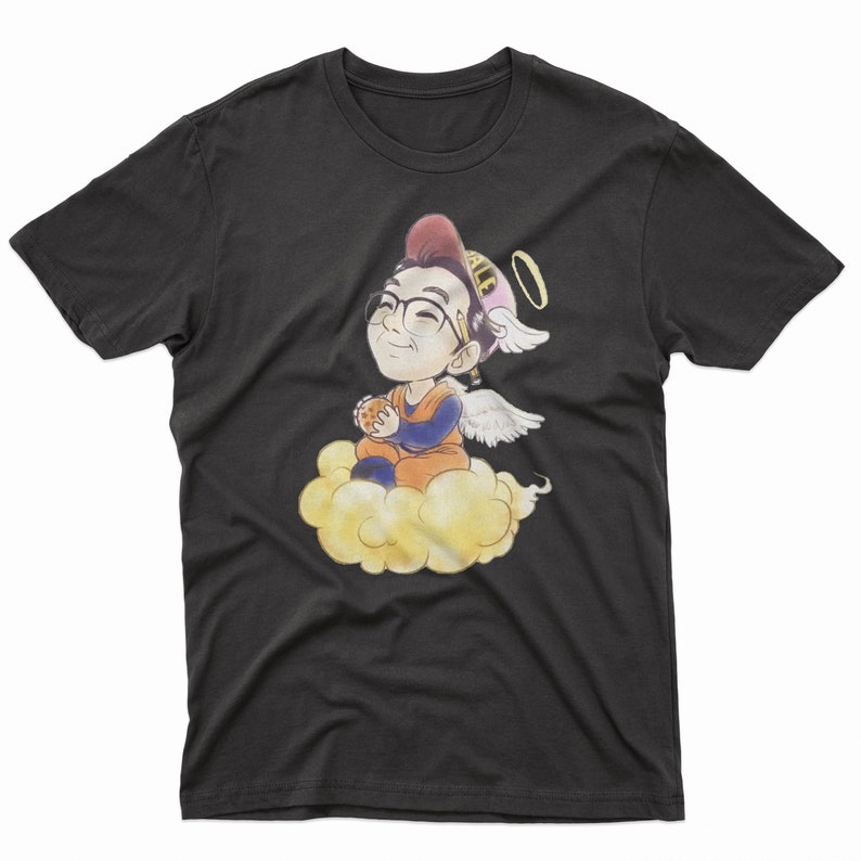 Rip Akira Toriyama, Tribute Angel Goku Shirt, Thank You Akira Toriyama, Dr. Slump, Dragon Quest Game Anime Manga, Krillin Master Roshi Gohan