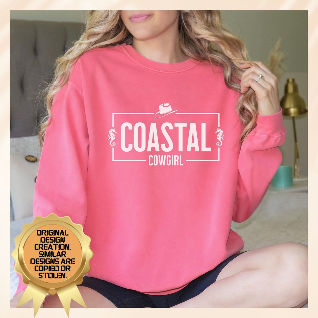 Minimalistic Coastal Cowgirl Comfort Colors® Sweatshirt, Coastal ...