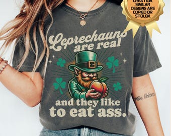Adult Humor St Patty Comfort Colors®  Shirt, Dirty Humor Leprechaun Tee, Inappropriate St Patricks Tshirt, Festive Pun Top, Raunchy T-Shirt