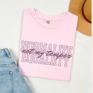 Comfort Colors® Retro Feminist Shirt, Women&#39;s Rights Tee, Equal Rights Oversized T-shirt, Normalize Equality, Reproductive Rights Gift