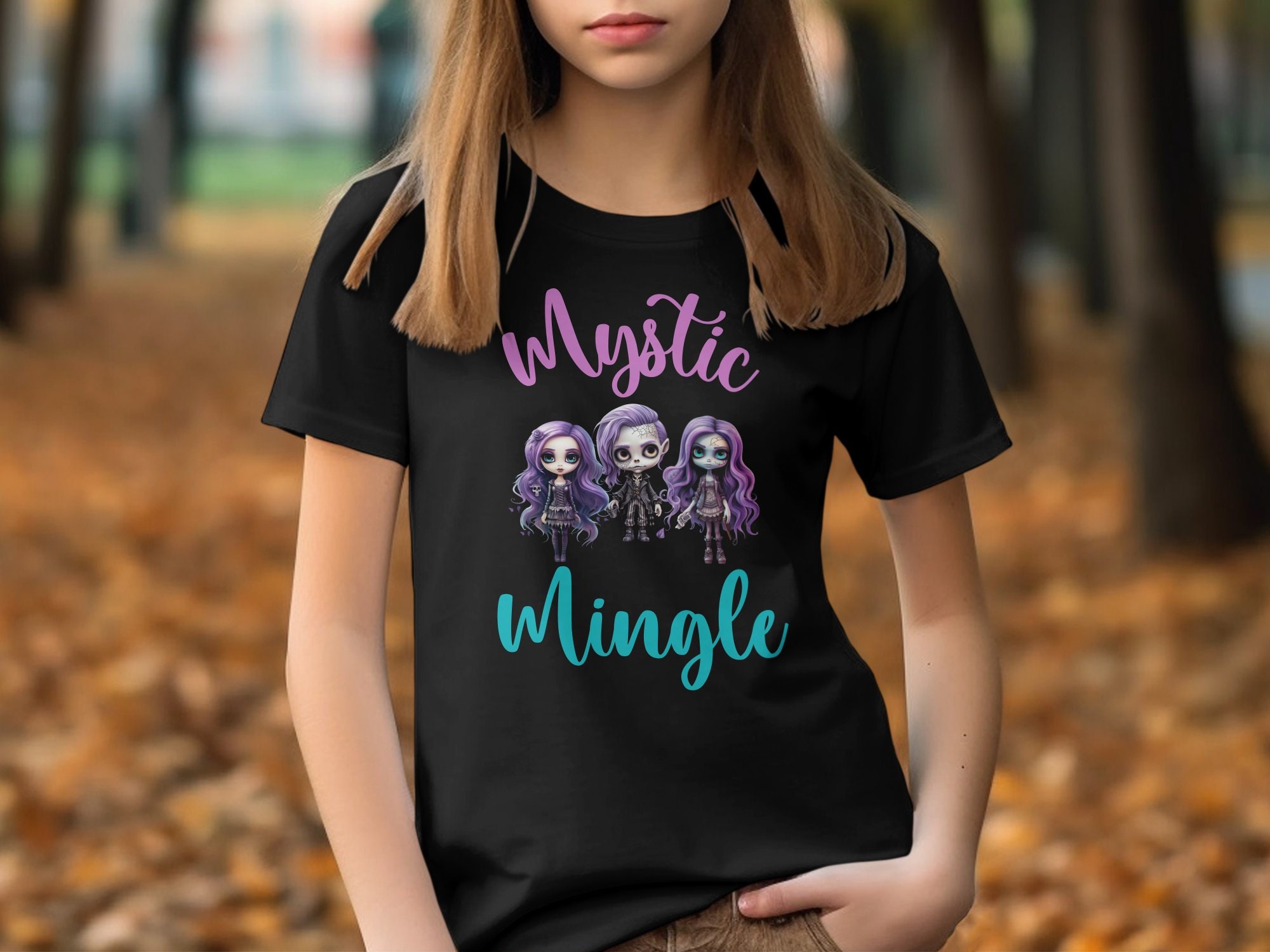 Discover Cute Halloween Group T-shirt, "Mystic Mingle" Group Tees: Dive into Halloween's Enchanted World! Toddler Boys Girls Youth funny Tshirts