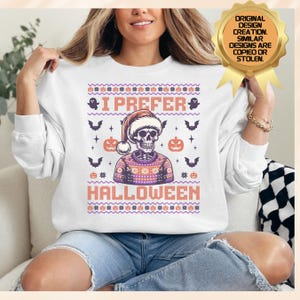 Spooky Christmas Sweatshirt, Skeleton Holiday Sweatshirt, Funny Ugly Christmas Party, Ugly Sweater, Creepy Xmas Sweater, Christmas Crewneck