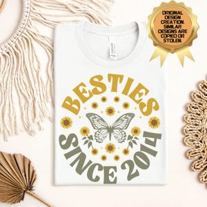 Matching Best Friend Shirts, Sunflower Besties Sweatshirt, Best Friend Gift, Besties TShirts, BFF Shirts, Girls Trip Shirt, Bestie Outfit