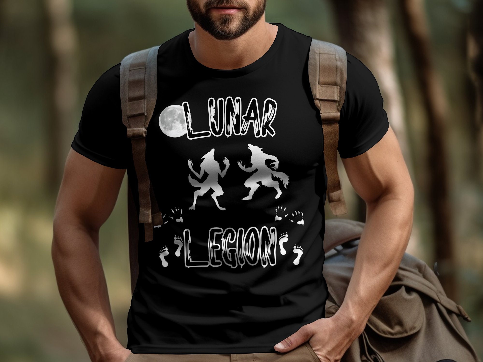 Discover Halloween Group Werewolf T-shirt sweatshirt, "Lunar Legion" Apparel: Werewolf Elegance for the Alpha Group! perfect for a costume party