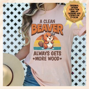 Retro Adult Humor Clean Beaver T-Shirt, Dirty Humor Novelty Shirt, Funny Meme Tee, Raunchy Inappropriate T Shirt, Adult Innuendo Pun Top