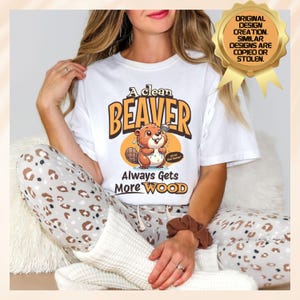 Retro Adult Humor Clean Beaver Comfort Colors® T-Shirt, Dirty Humor Novelty Shirt, Funny Meme Tee, Inappropriate T Shirt, Adult Innuendo Pun
