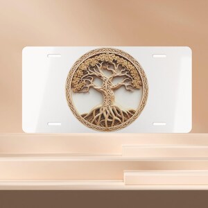 Celtic Tree Of Life Vanity License Plate, Celtic Tree Of Life Front License Plate, Celtic Family Tree Car Decor, Celtic Tree Of Life Car Tag