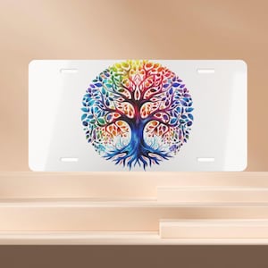Celtic Tree Of Life Vanity License Plate, Celtic Tree Of Life Front License Plate, Celtic Family Tree Car Decor, Celtic Tree Of Life Car Tag