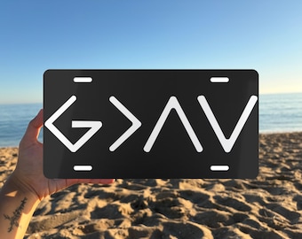 God Is Greater Than The Highs And The Lows Front License Plate