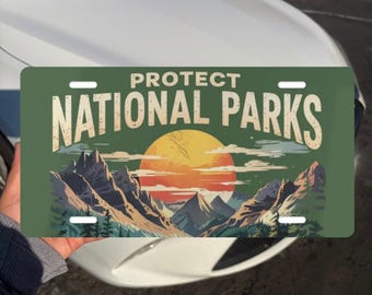 Protect National Parks License Plate, Outdoorsy Car Tag