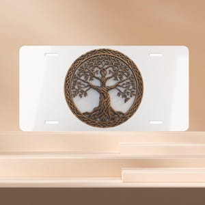 Celtic Tree Of Life Vanity License Plate, Celtic Tree Of Life Front License Plate, Celtic Family Tree Car Decor, Celtic Tree Of Life Car Tag