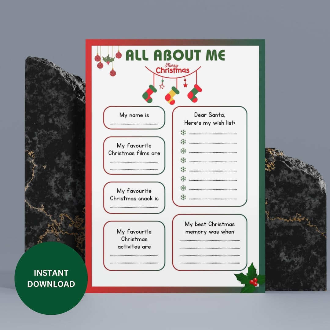 Christmas Wish List for Kids Printable Holidays Wish List Etsy UK