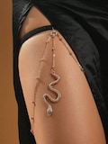 Snake Thigh Chain: Gold Leg Belt, Fashionable Body Jewelry