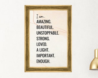 Empowering Affirmations: Radiate Your Inner Light - 8x10 Printable Artwork by Building Upward