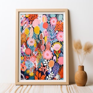 Australian Bush Blooms, DIGITAL DOWNLOAD, Native Flowers Bush, Artful Boho, Botanical Floral Print Aus Native Flowers, Printable Wall Art