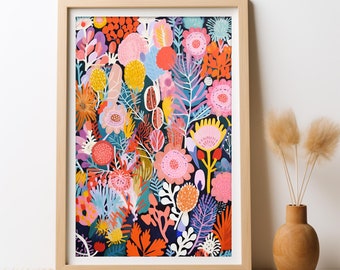 Australian Bush Blooms, DIGITAL DOWNLOAD, Native Flowers Bush, Artful Boho, Botanical Floral Print Aus Native Flowers, Printable Wall Art