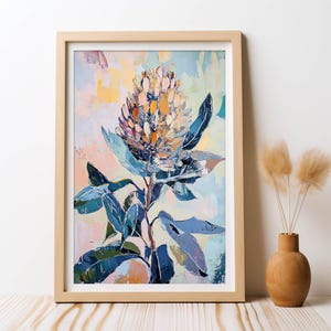Floral Wall Art Australian Banksia Essence, DIGITAL DOWNLOAD Native Flowers Banksia Botanical Modern Abstract Flowers Printable Wall Art