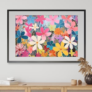 Frangipani Dreams Painting, Tropical Floral Art Print, Colourful Botanical Wall Art Home Decor, Frangipani Flower Printable DIGITAL DOWNLOAD