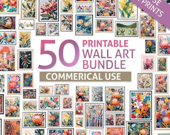 50 Bundle Print Commercial Use POD Resell, DIGITAL DOWNLOAD, Print Resell Print on Demand Shops  Custom Prints Whole Shop Printable Wall Art