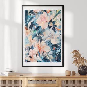 Australian Floral Dreamy Abstract, DIGITAL DOWNLOAD, Vintage Native Flowers Floral Wall Art Floral Art Print Australian, Floral Printable