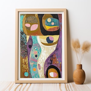 Wall Art Indigenous Inspired Earth Song Art Print, DIGITAL DOWNLOAD, Aboriginal Inspired Ethereal Abstract Dot Art, Printable Wall Art