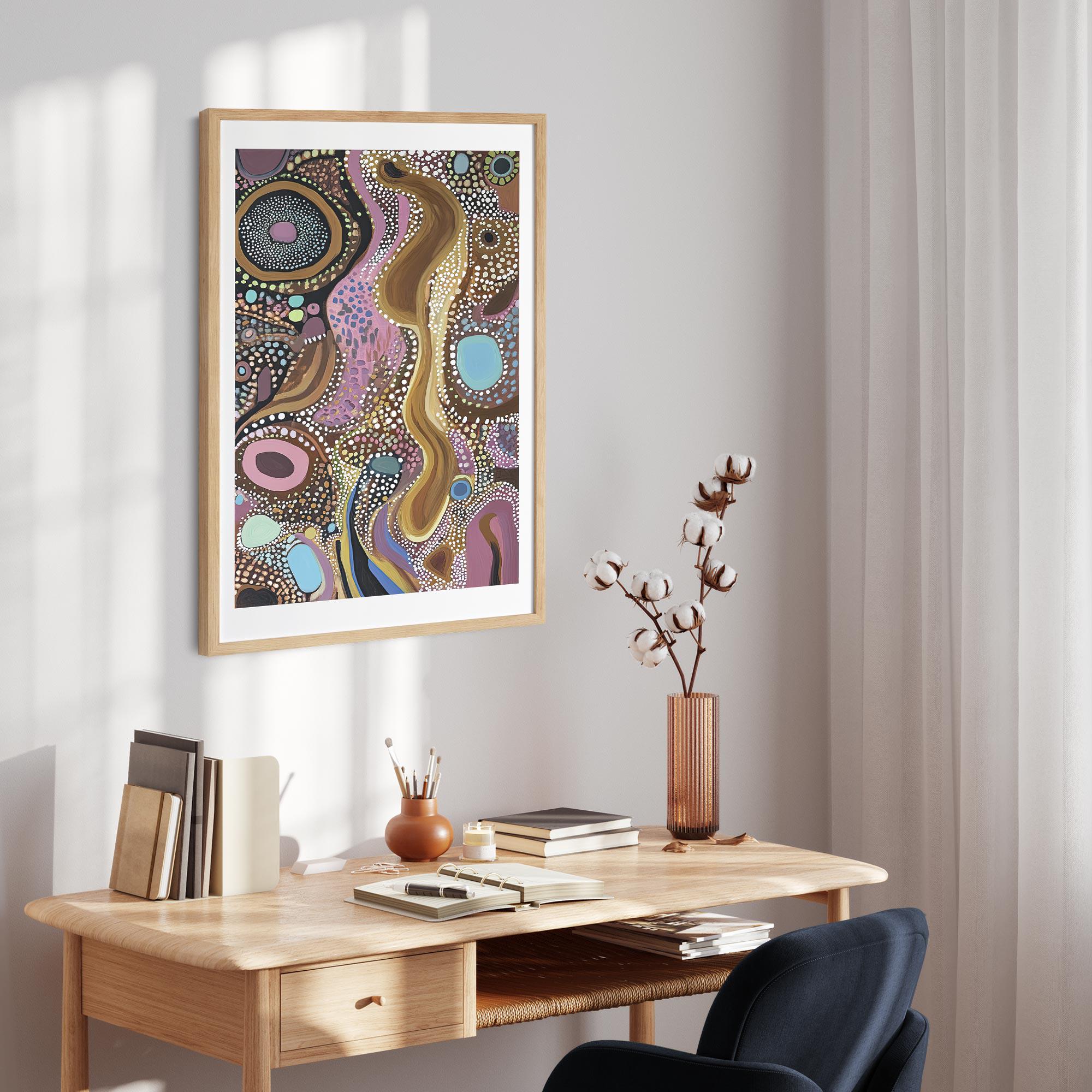 Aboriginal Inspired Bush Spirit Art Print, DIGITAL DOWNLOAD Modern ...
