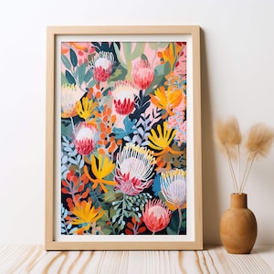 Australian Banksia Beauty, DIGITAL DOWNLOAD, Native Flowers Banksia Botanical Wall Art Floral Print Australian Flowers, Printable Wall Art