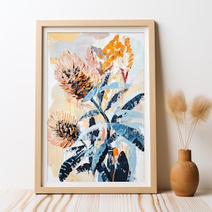 Australian Banksia Opulence Abstract, DIGITAL DOWNLOAD, Native Flowers Botanical Wall Art Floral Print Australian Flower, Printable Wall Art