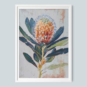 Australian Banksia Native Vintage Embrace, DIGITAL Art Print, Native Flowers Banksia, Botanical Wall Art, Australian Native Flower Printable