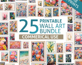 25 Bundle Print Commercial Use POD Resell, DIGITAL DOWNLOAD, Print Resell Print on Demand Shops  Custom Prints Whole Shop Printable Wall Art
