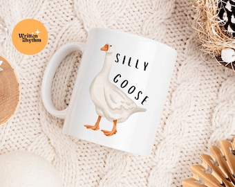 Taza de ganso tonto, regalo de ganso tonto, taza divertida, regalo divertido de oficina para colegas, taza divertida de cumpleaños, regalo humorístico para colegas