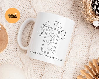 Taza de Suriel Tea Co., Taza de café inspirada en ACOTAR, Taza de Una Corte de Rosas y Espinas, Regalo ACOTAR, Taza para lectores de fantasía, Taza ACOTAR, Taza de Sarah J. Maas