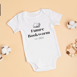 Future Bookworm Baby Vest, Bookish Baby Clothing, Bookish Baby Vest, Bookworm Baby Grow, Baby Shower Gift, New Baby Gift, Baby Body Suit