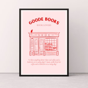 Goode Books Emily Henry Print, Emily Henry Wall Art, Home Decor Reader Wall Art, Bookish Print, Bookish Wall Art Print, Bookish Quote Poster