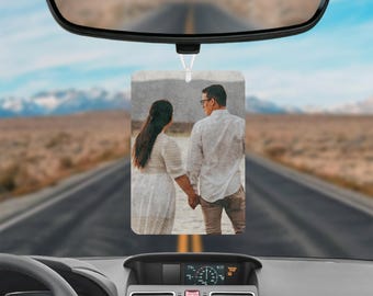 Désodorisant personnalisé pour voiture, Photo personnalisée pour désodorisant de voiture, Accessoires de voiture personnalisés, Désodorisant de voiture pour elle, Cadeaux photo personnalisés pour la voiture