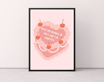 Buy Me Books Print, Bookish Prints, Bookish Wall Art Print, Home Decor Reader Wall Art, Bookish Quote Poster, Bookish Home Decor, Book Gift