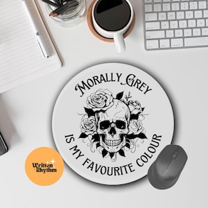 Grau ist meine Lieblingsfarbe, moralisch graues Buchclub, Leseratte, Alphabetisierung Mauspad, Bücherwurm lustiges Bürodekor, Bücherwurm Geschenk