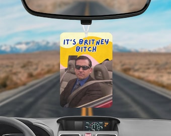 Ambientador para coche "It's Britney" de Michael Scott, ambientador divertido de Michael Scott, regalo para conductores noveles, regalos novedosos para el coche, accesorios para el coche