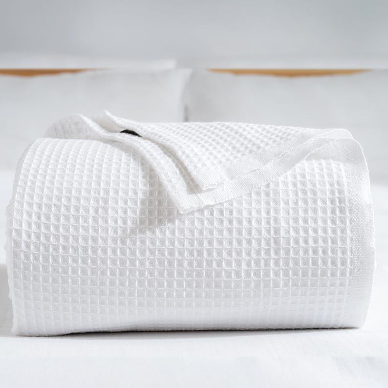 Turkish Cotton Waffle Blanket - Thumbnail 2