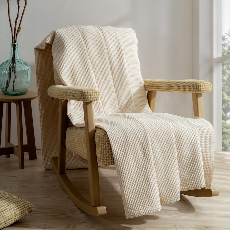 Turkish Cotton Waffle Blanket - Thumbnail 3