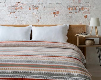 Bohemian Design Vibrant Cotton Quilted Bedspread | Lightweight Summer Blanket & Throw | Decorative Printed Bed Cover