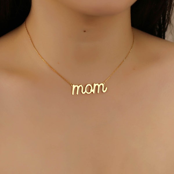 Gold Mom Halskette für Mama, neue Mom Halskette | Minimal Mom Halskette, Halskette für neue Mutter, neue Mom Schmuck, Muttertagsgeschenke, Geschenke für Mama